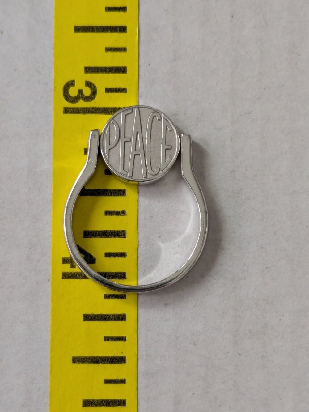 ROSS-SIMONS 925 Silver Reversible Revolving "Peace" Ring Size 9